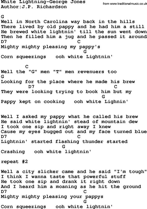 white lightning lyrics|white lightning songs.